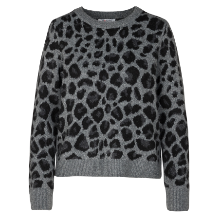 MTIGRE - Jersey recto con cuello redondo en gris