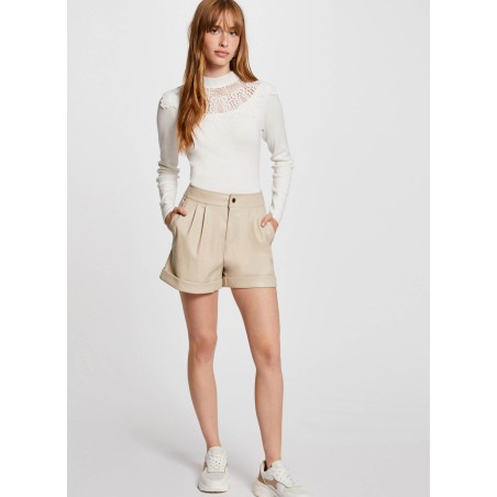 SHILOM - SHORT DE TALLE ALTO en beige