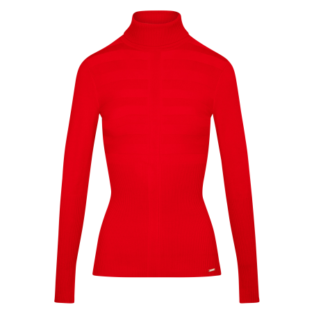 Jersey de cuello vuelto en rojo