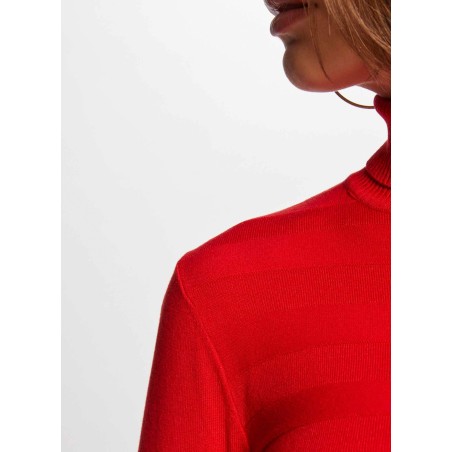 Jersey de cuello vuelto en rojo