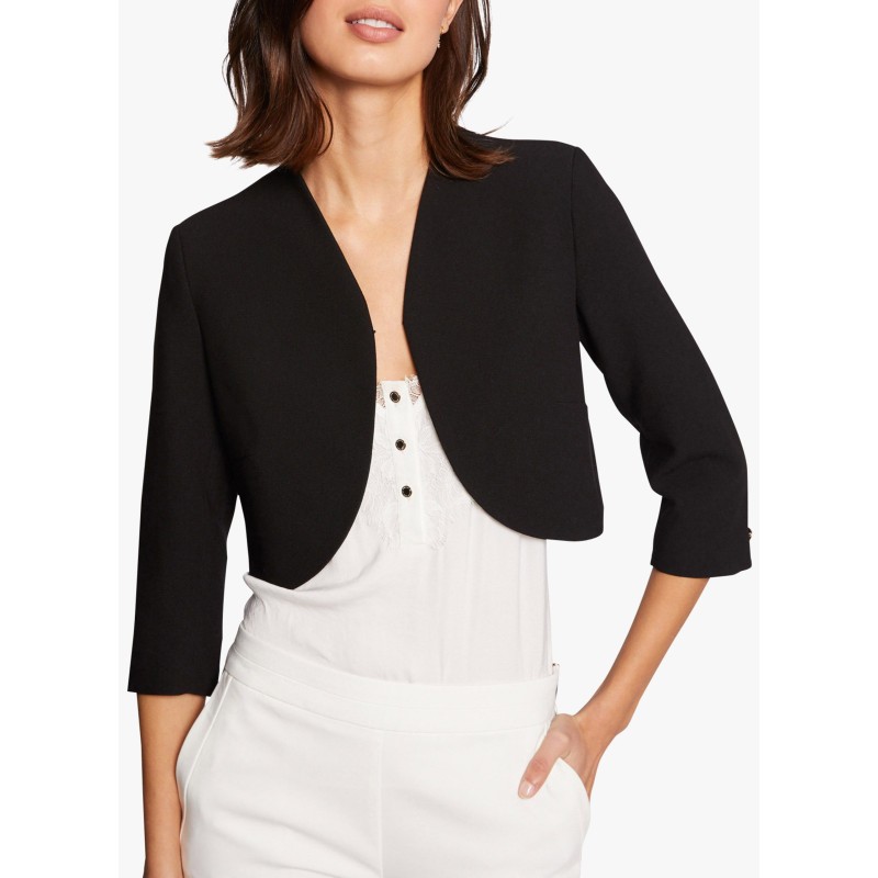 VELEO.F - Chaqueta bolero recta en negro