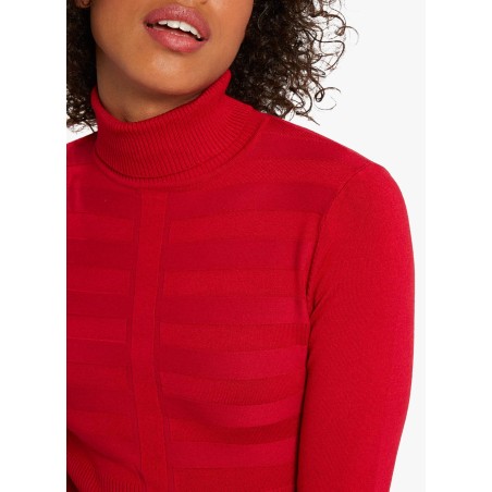 Jersey de cuello vuelto en rojo