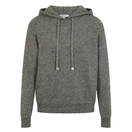 MNOIX - Sudadera con capucha recta en gris