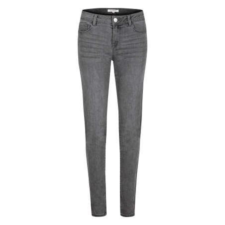 POM.P - Vaquero slim con 5 bolsillos en gris