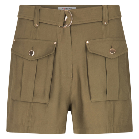 SHADY - Short ajustado de talle alto en verde