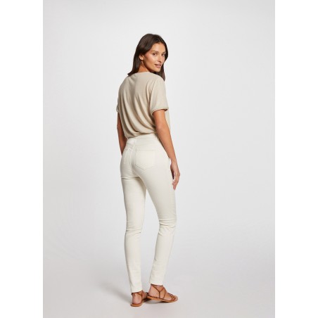 PIOUBA - Vaquero skinny de mezcla de algodón en blanco