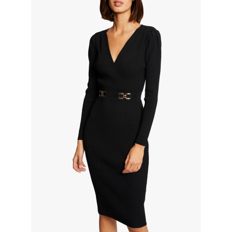 RMBIZ - Vestido midi de punto en negro