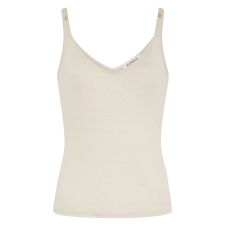 DANIEL - Top de tirantes con escote en V en beige