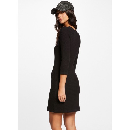 RMLILY - Vestido ajustado de punto con mangas 3/4 en negro