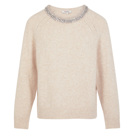 MPERLE - Jersey con cuello redondo en beige