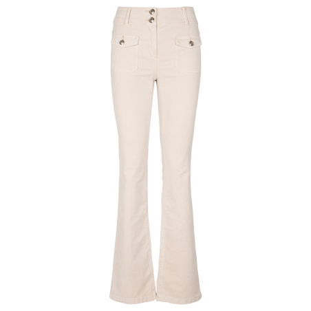 POLENO - Pantalón de pana recto en beige