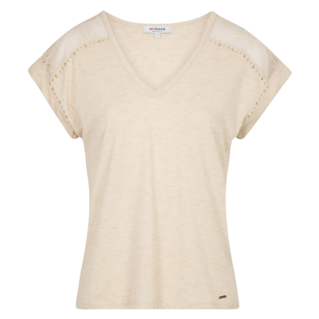 DIMANI - Camiseta de manga corta en beige