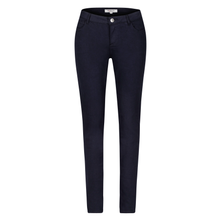 PETRA - Pantalón skinny de talle bajo en azul