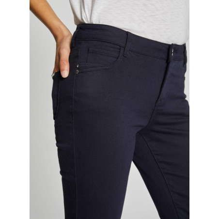 PETRA - Pantalón skinny de talle bajo en azul