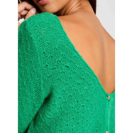 MACARO - Jersey con cuello redondo en verde