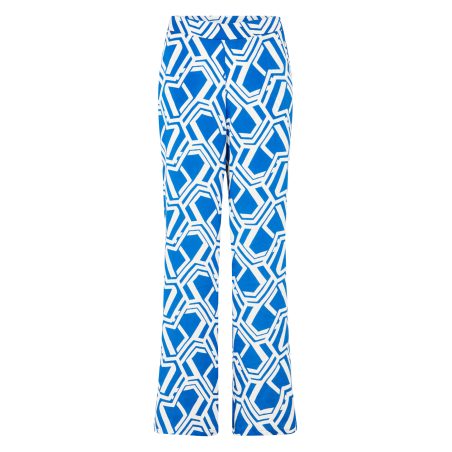 PBLUE - Pantalón ancho estampado satinado en multicolor