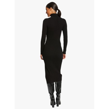 RMDING - Vestido midi con cuello alto en negro