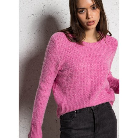 MPAUL - Jersey cuello redondo mangas largas en rosa