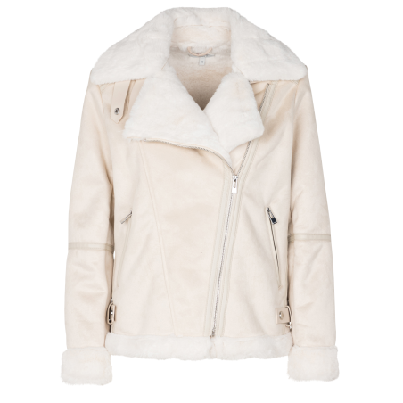 GSAPA - Chaqueta recta con cuello clásico en beige