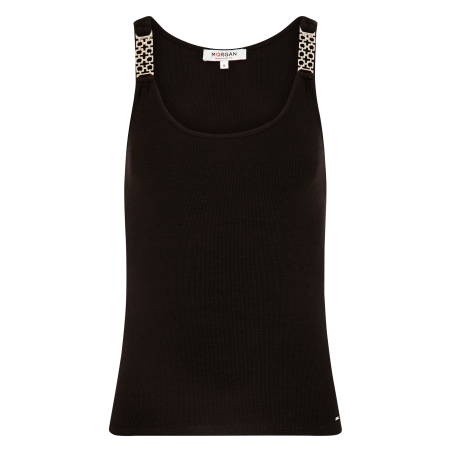 DUA - Camiseta de tirantes con detalles en negro