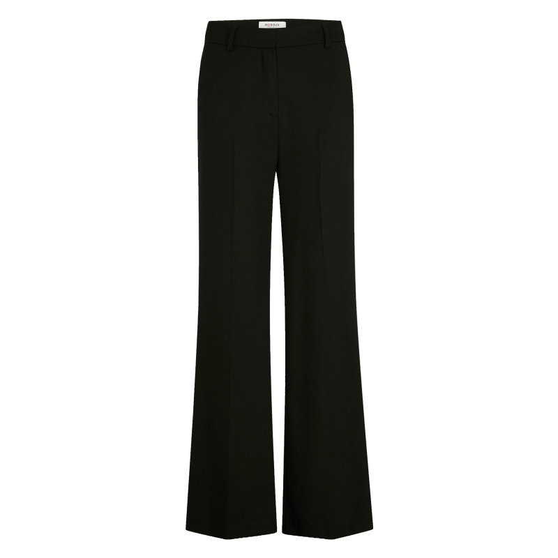 PITT.F - Pantalón ancho con pinzas en negro