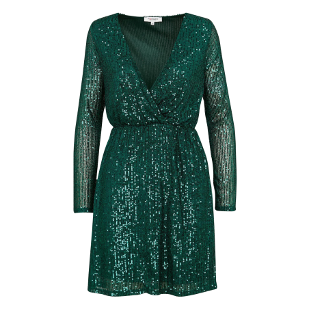 RNINOU - Vestido corto con lentejuelas en verde