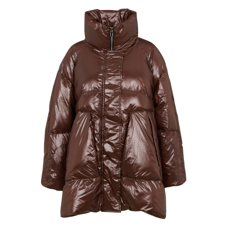 MORGANE - Anorak acolchado con cuello alto en marron