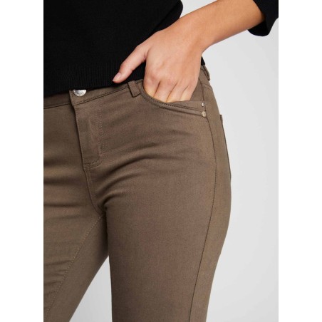 PETRA - Pantalón skinny de talle bajo en verde