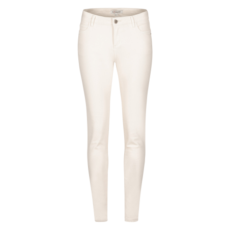 PETRA1 - Vaquero skinny de talle bajo en beige