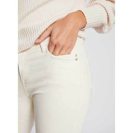 PETRA1 - Vaquero skinny de talle bajo en beige