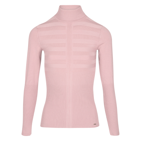 Jersey de cuello vuelto en rosa