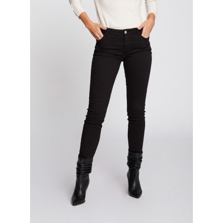 PETRA - Pantalón skinny de talle bajo en negro