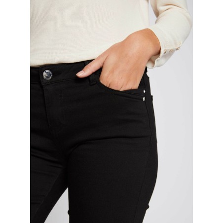 PETRA - Pantalón skinny de talle bajo en negro