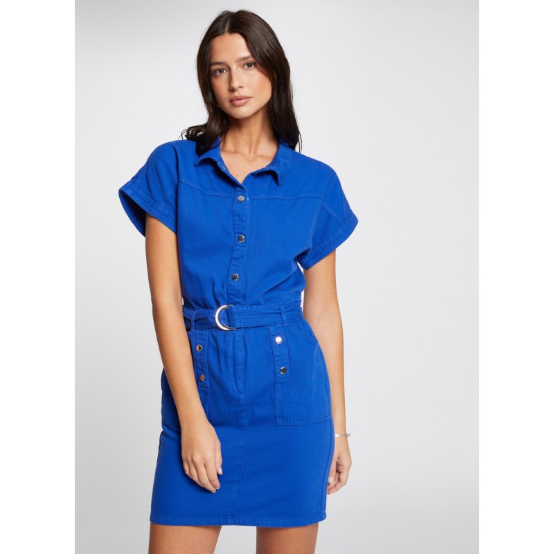 RDENIM - Vestido corto ajustado de mezclilla en azul