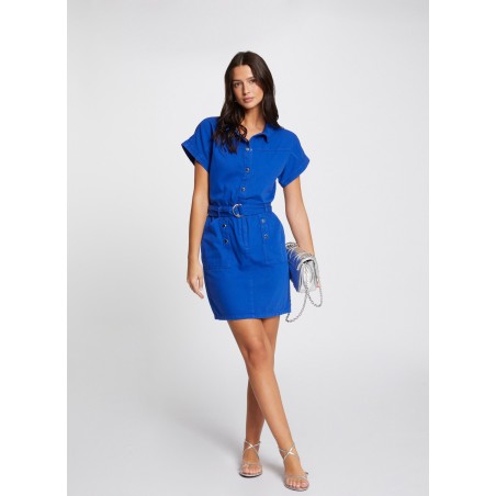 RDENIM - Vestido corto ajustado de mezclilla en azul