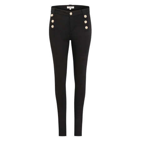 PAME - Pantalón de mezcla de algodón skinny en negro